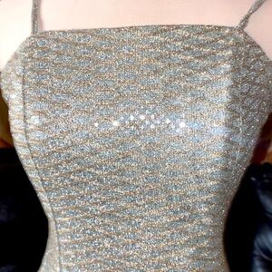 Scott McClintock Vintage Mint Green Sparkly Formal Dress